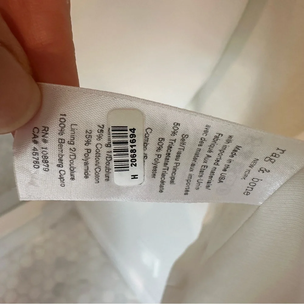 Rag & Bone Ivory Blazer with Grosgrain Trim - Picture 4 of 4